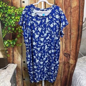 Terra & Sky T-Shirt Dress Size 2X (20/22W) Pockets